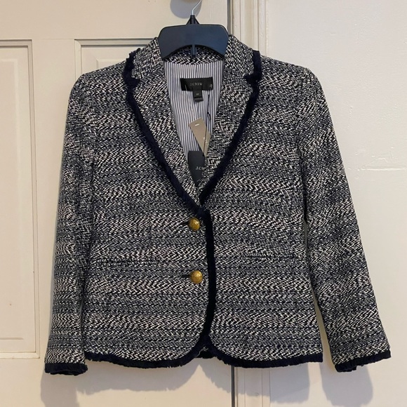 J. Crew Tweed Fringe Blazer - Picture 3 of 8